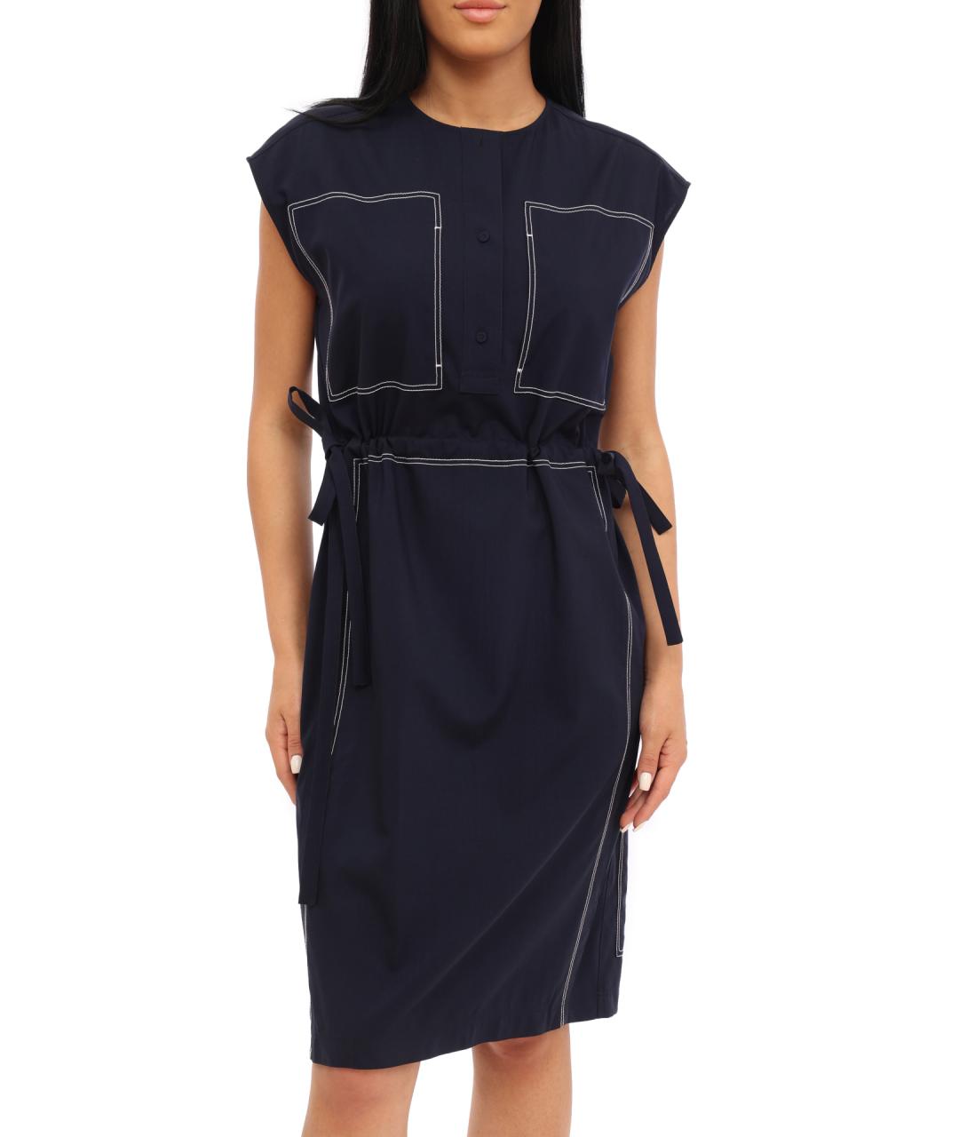 PORTS 1961 Синее повседневное платье, фото 2