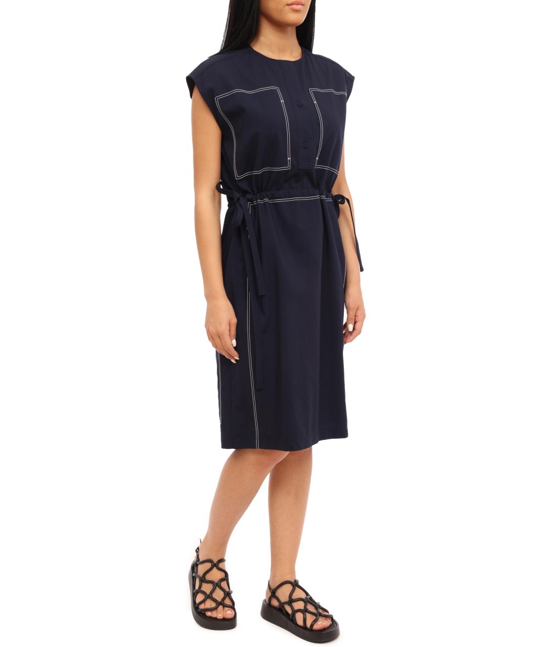 PORTS 1961 Синее повседневное платье, фото 4