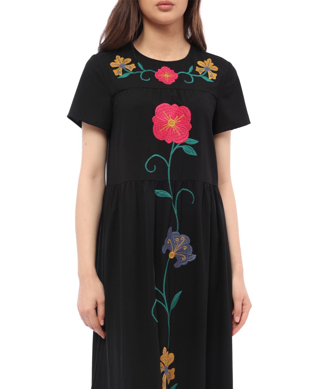 VALENTINO Черное повседневное платье, фото 2