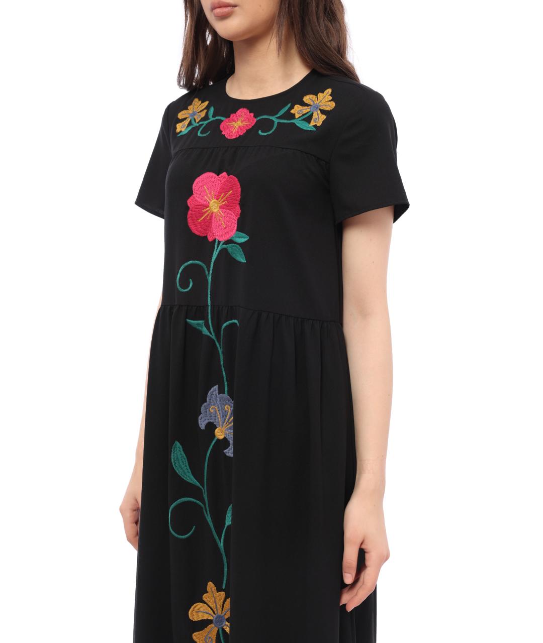 VALENTINO Черное повседневное платье, фото 3