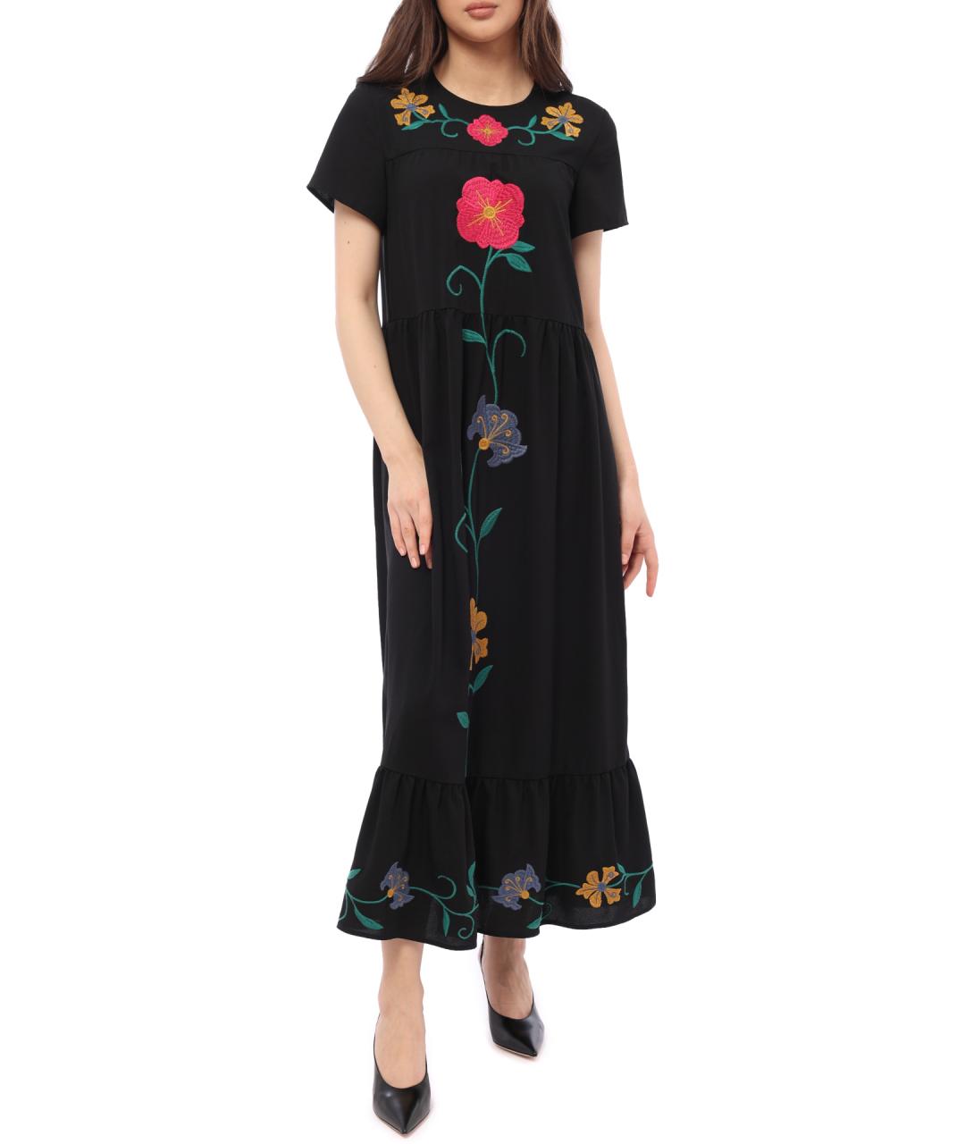 VALENTINO Черное повседневное платье, фото 1