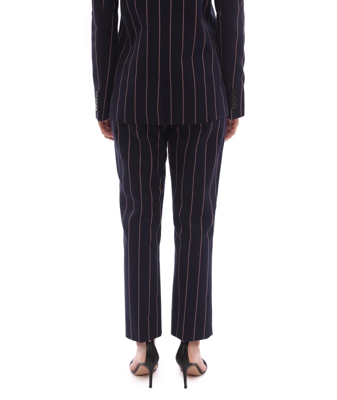 VICTORIA BECKHAM Темно-синие прямые брюки, фото 4