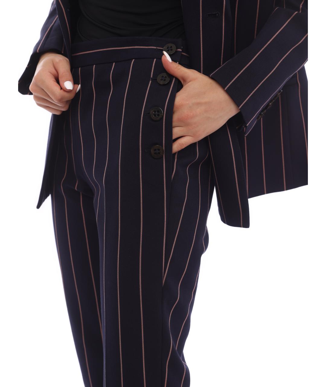 VICTORIA BECKHAM Темно-синие прямые брюки, фото 5