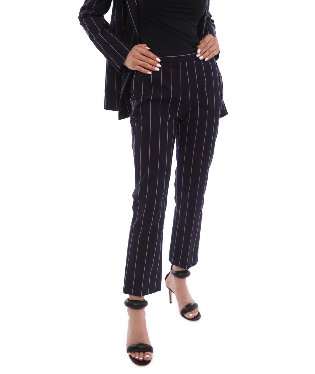 VICTORIA BECKHAM Темно-синие прямые брюки, фото 3