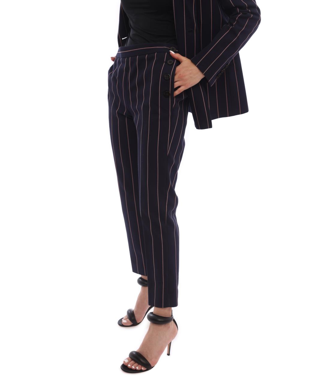 VICTORIA BECKHAM Темно-синие прямые брюки, фото 6