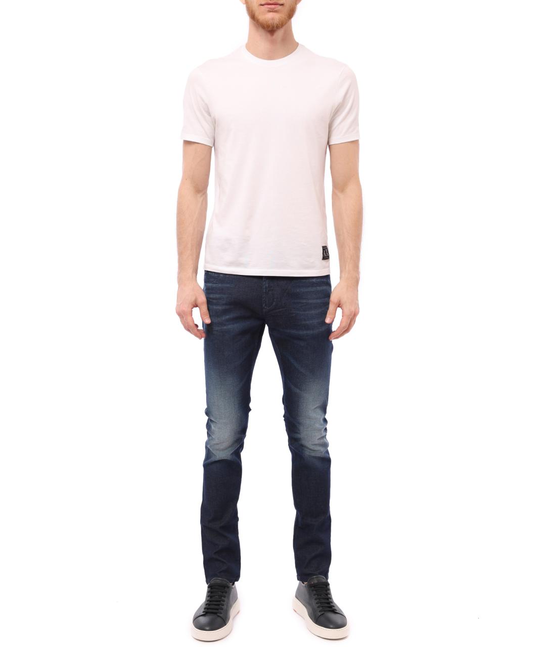 ARMANI EXCHANGE Синие хлопковые джинсы скинни, фото 2