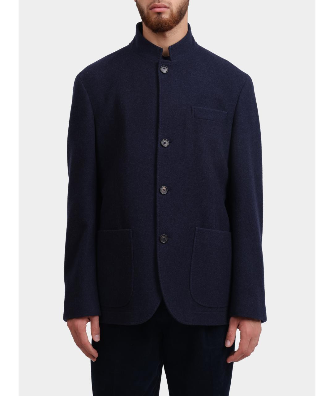 BRUNELLO CUCINELLI Темно-синий кашемировый пиджак, фото 6