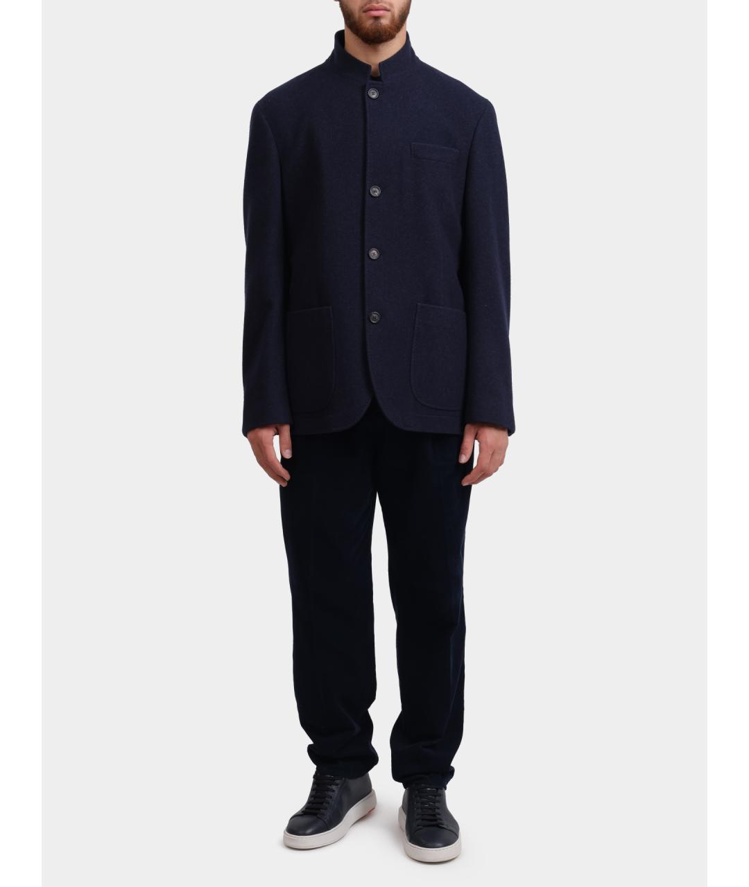 BRUNELLO CUCINELLI Темно-синий кашемировый пиджак, фото 2