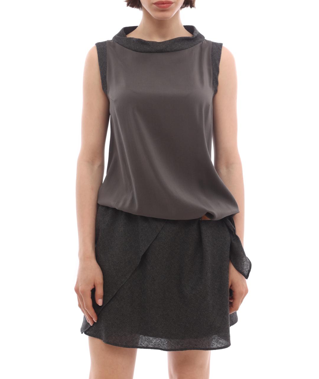 BRUNELLO CUCINELLI Серое повседневное платье, фото 1