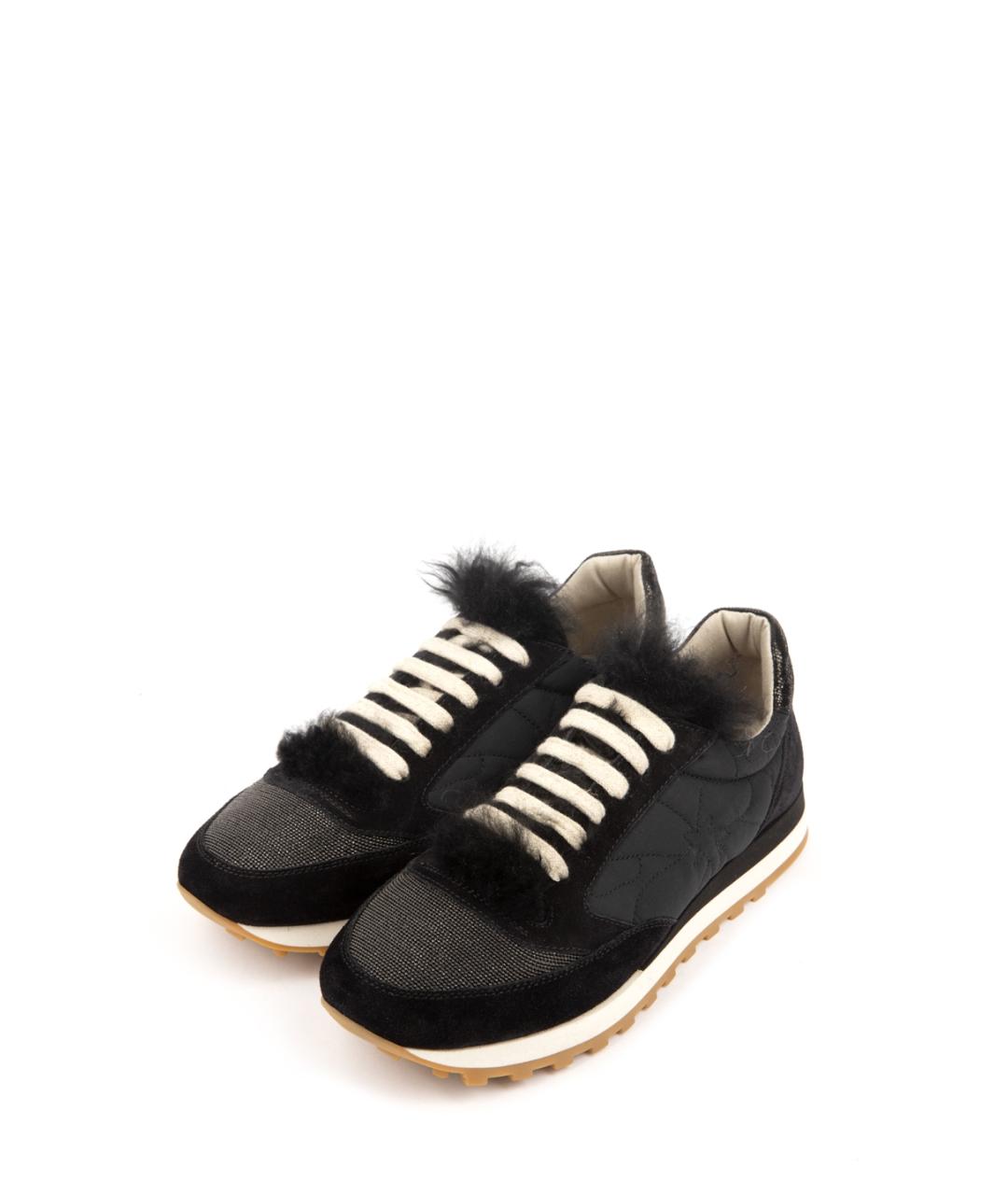 BRUNELLO CUCINELLI Черные кроссовки, фото 2