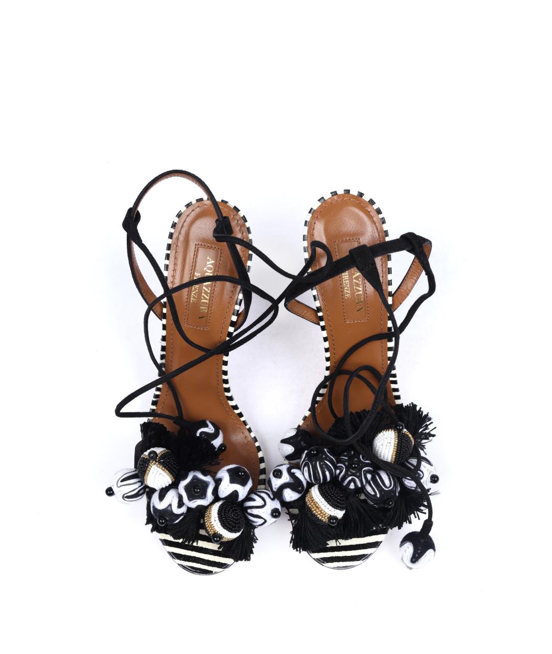 AQUAZZURA Черные босоножки, фото 4