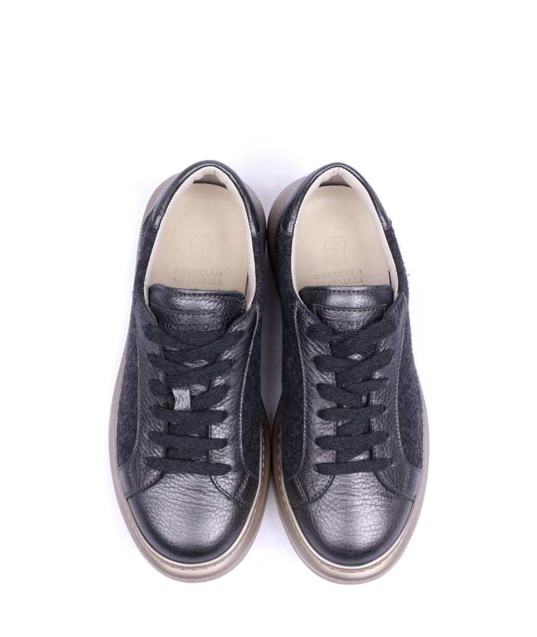 BRUNELLO CUCINELLI Серые кроссовки, фото 4