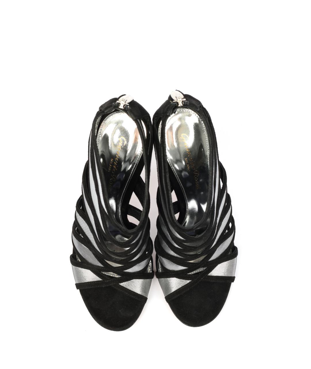 GIANVITO ROSSI Черные босоножки, фото 4