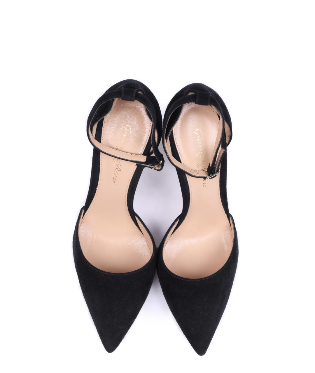 GIANVITO ROSSI Черные замшевые туфли, фото 4