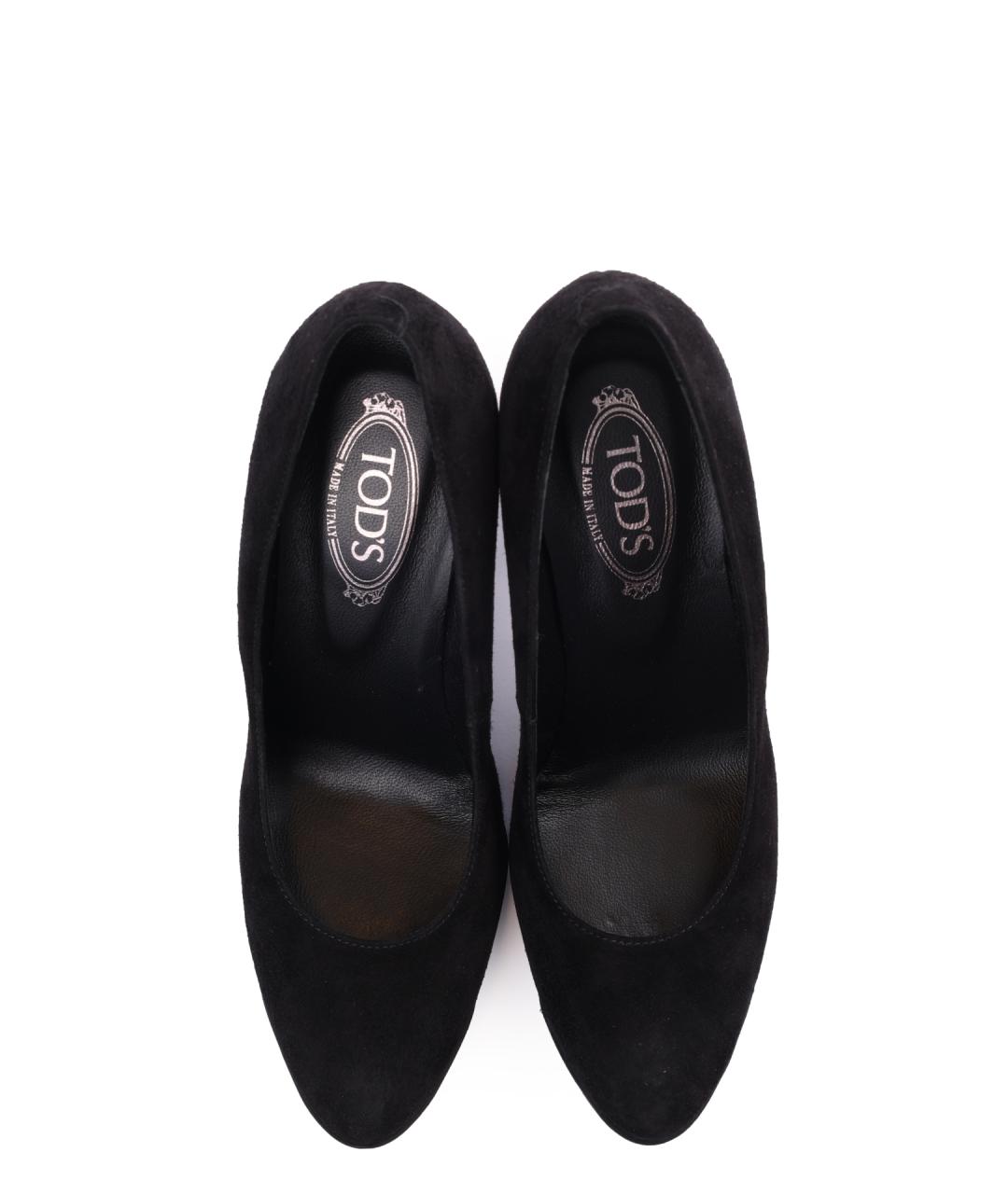 TOD'S Черные замшевые туфли, фото 4