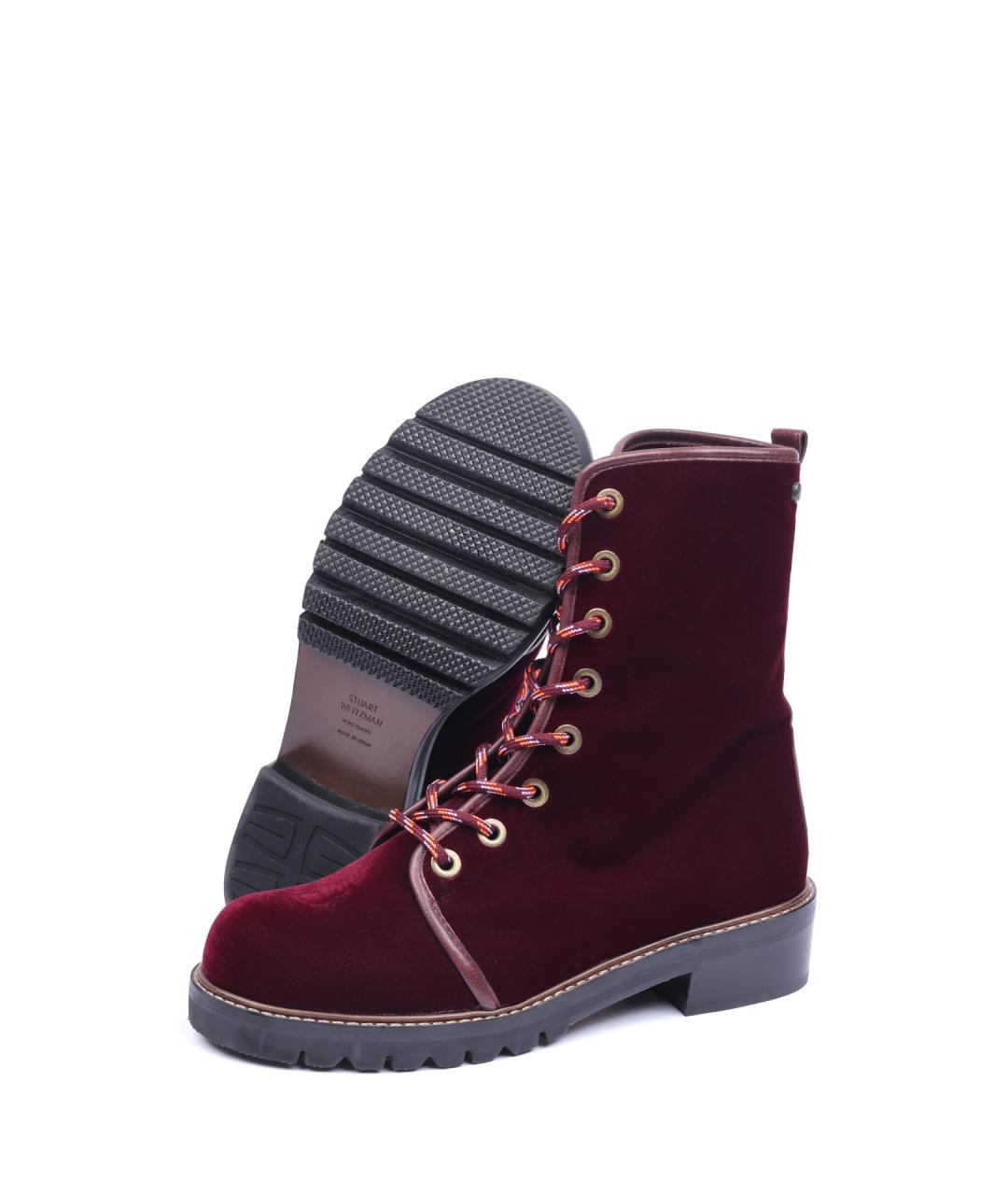 STUART WEITZMAN Красные замшевые ботинки, фото 5