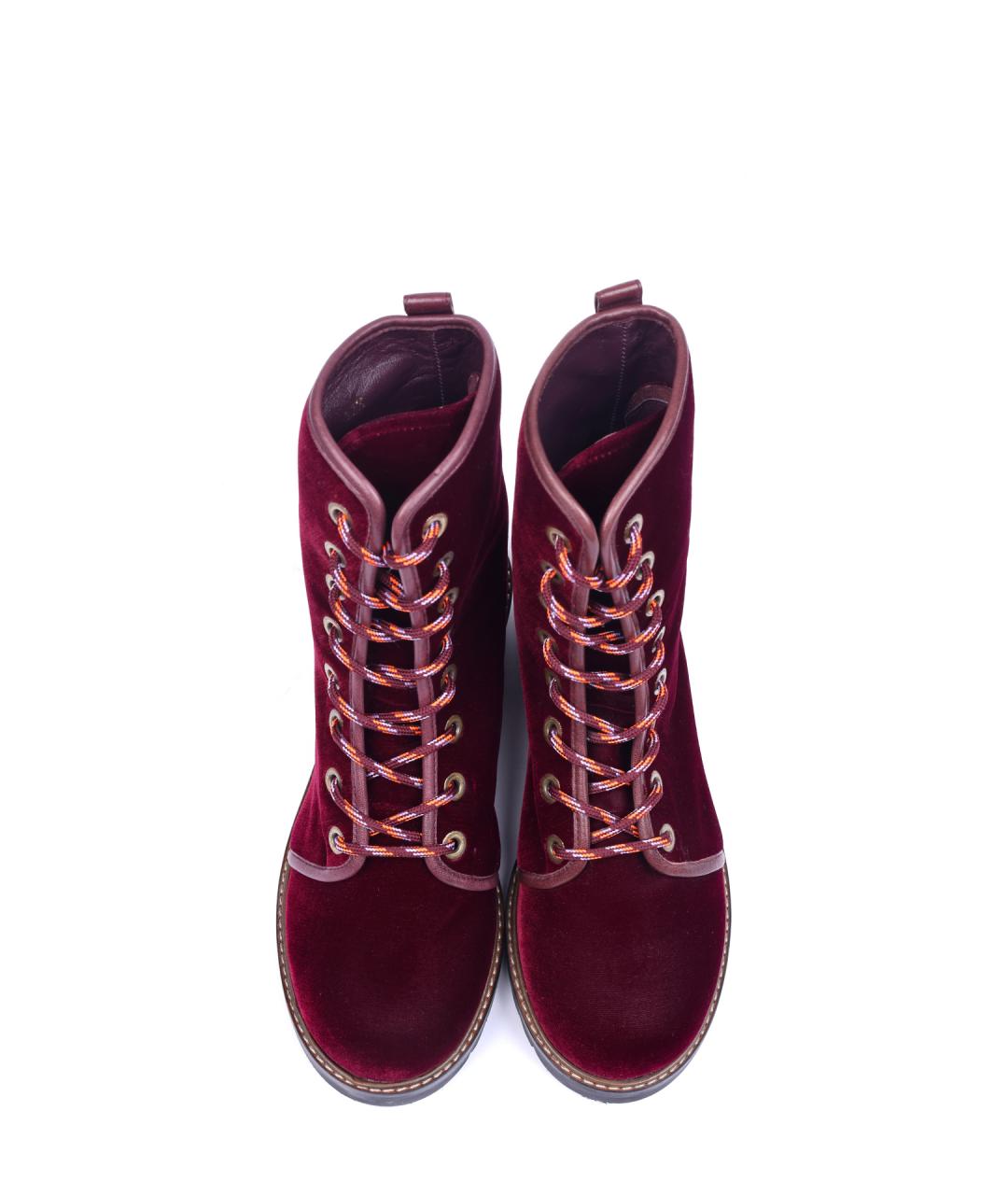STUART WEITZMAN Красные замшевые ботинки, фото 4