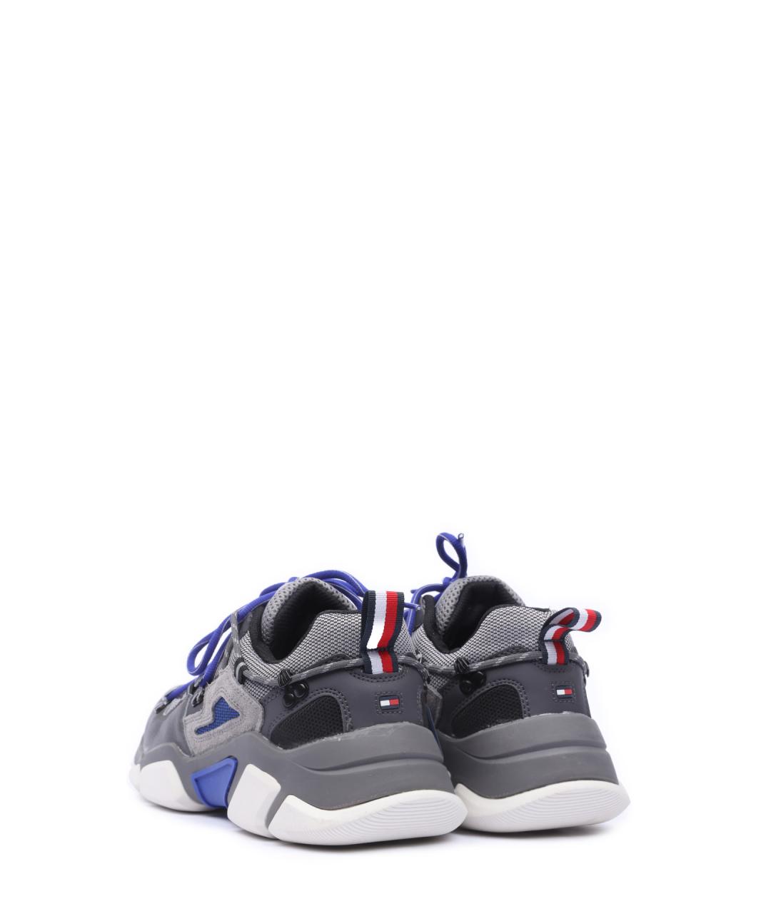 TOMMY HILFIGER Серые текстильные низкие кроссовки / кеды, фото 3