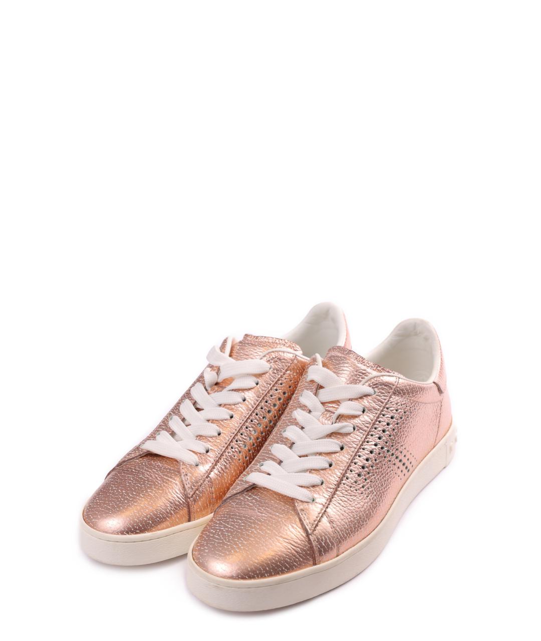 TOD'S Розовые кожаные кеды, фото 2