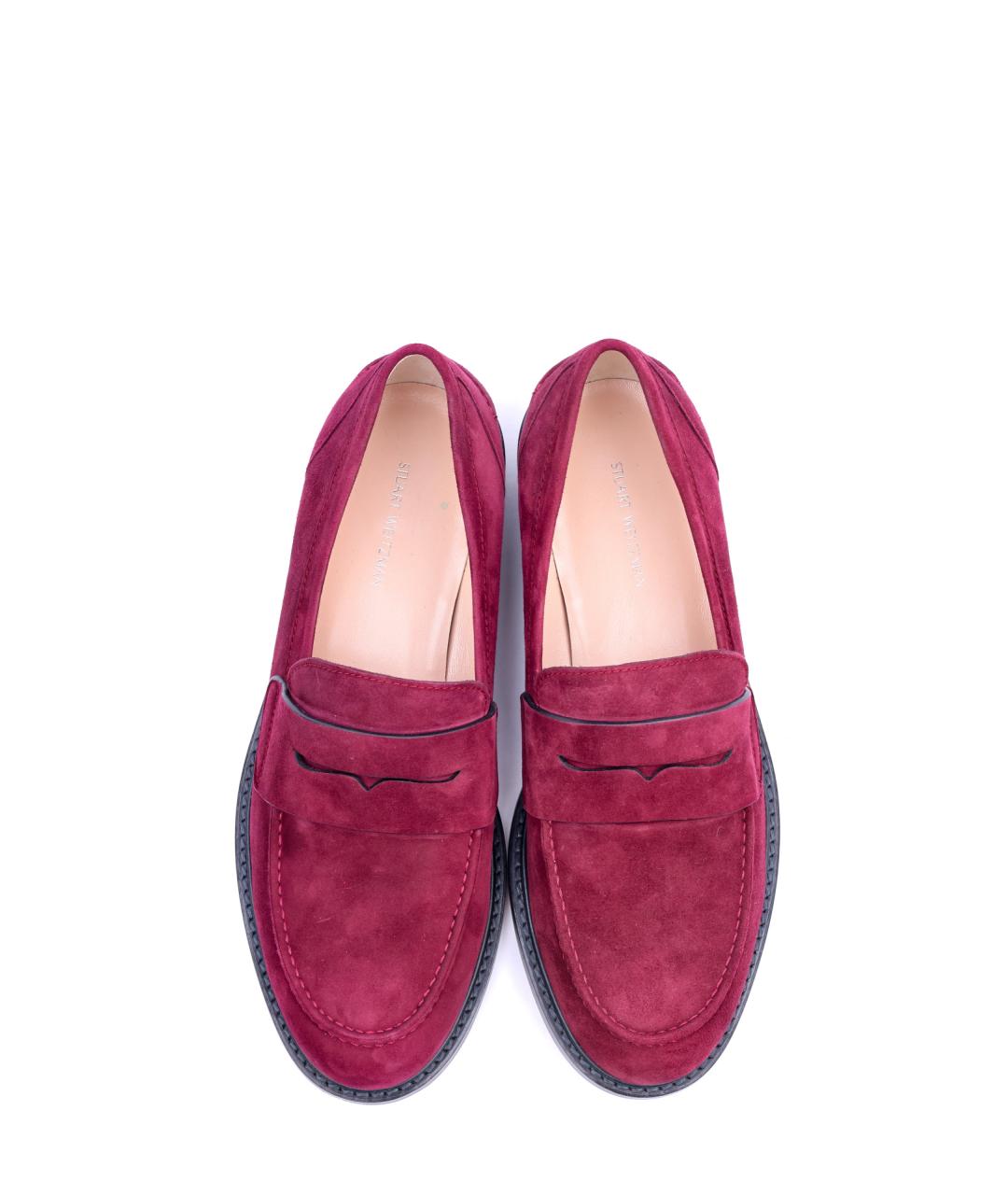 STUART WEITZMAN Фиолетовые замшевые лоферы, фото 4