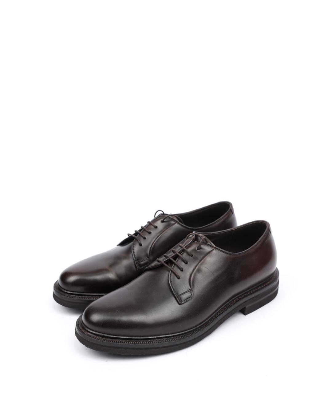 BRUNELLO CUCINELLI Коричневые кожаные туфли, фото 2