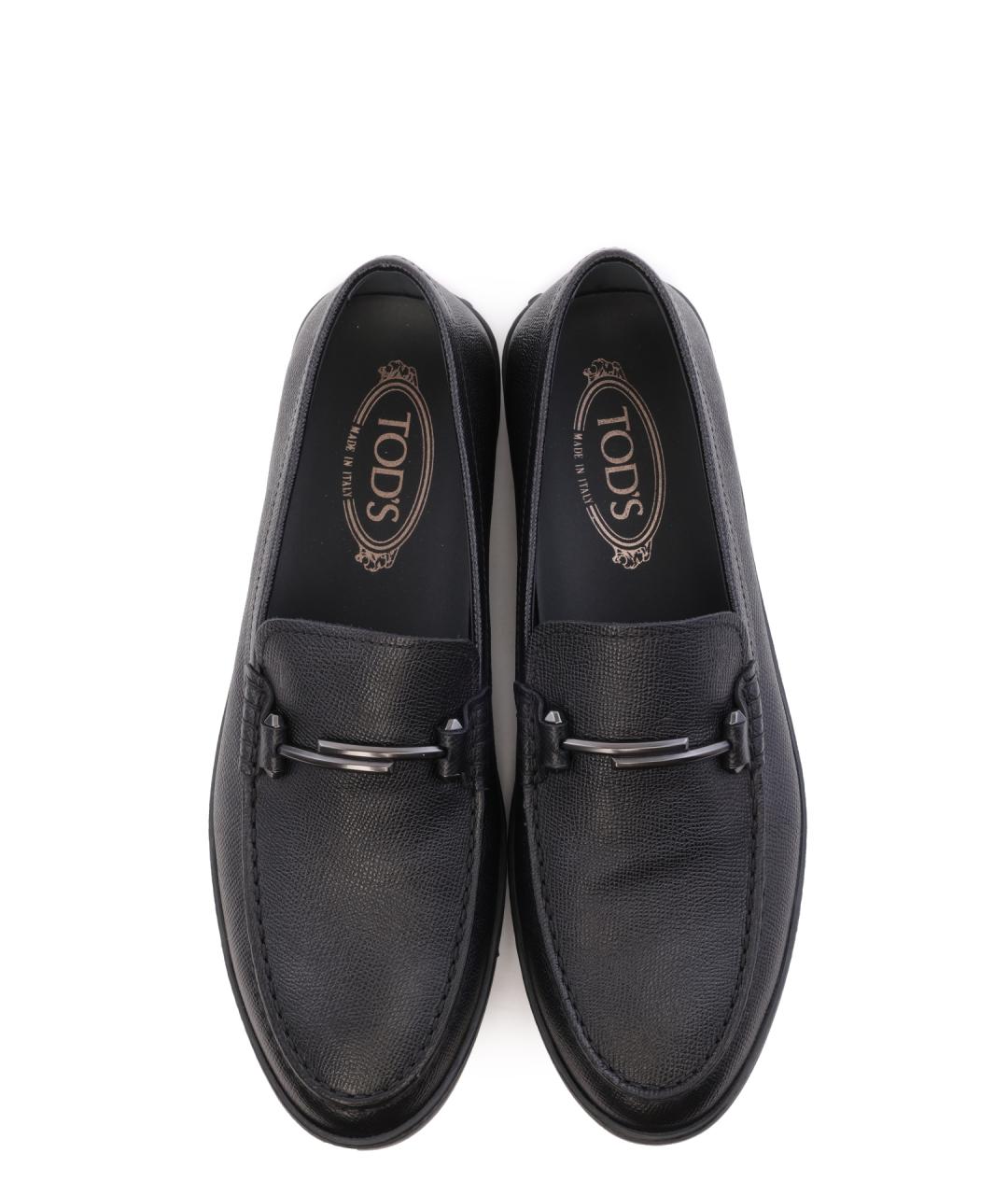 TOD'S Черные кожаные мокасины, фото 7