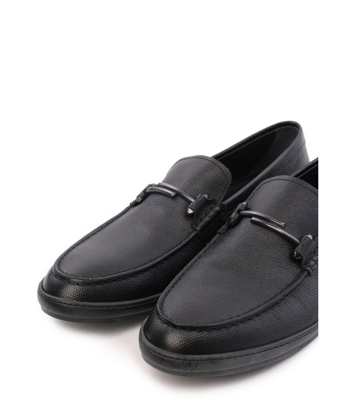 TOD'S Черные кожаные мокасины, фото 3