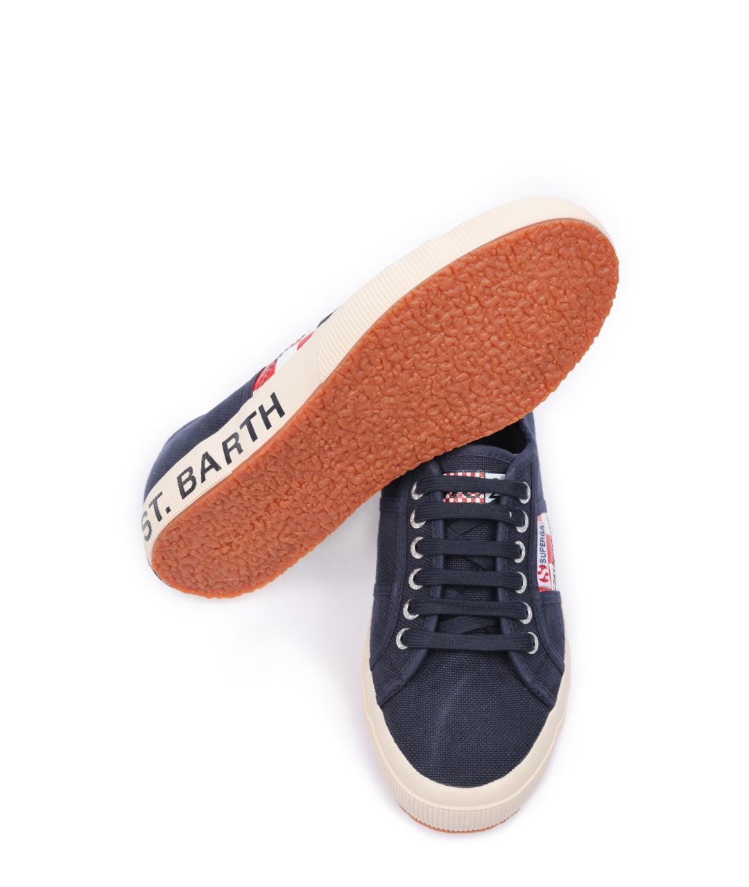 St. Barth Синие текстильные низкие кроссовки / кеды, фото 5