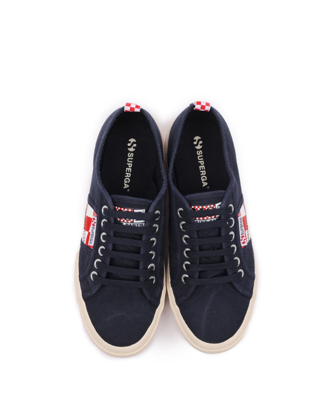 St. Barth Синие текстильные низкие кроссовки / кеды, фото 4