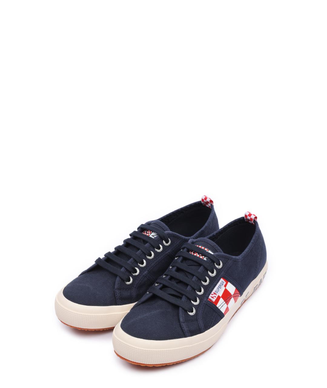 St. Barth Синие текстильные низкие кроссовки / кеды, фото 2