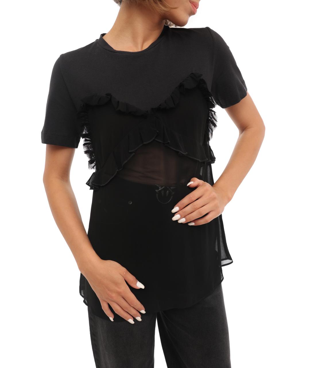 PINKO Черная футболка, фото 6