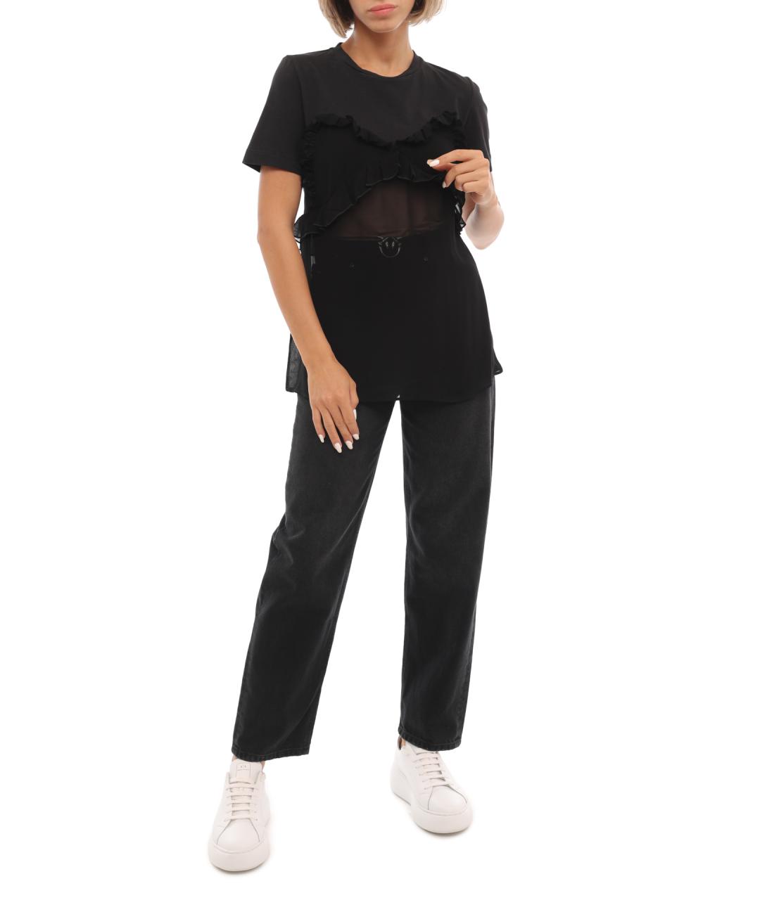 PINKO Черная футболка, фото 2