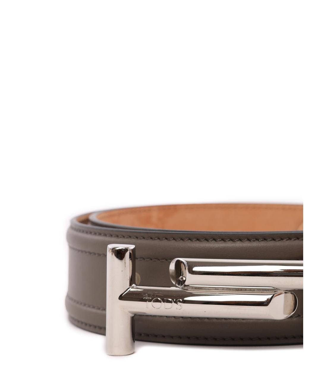 TOD'S Бежевый кожаный ремень, фото 3