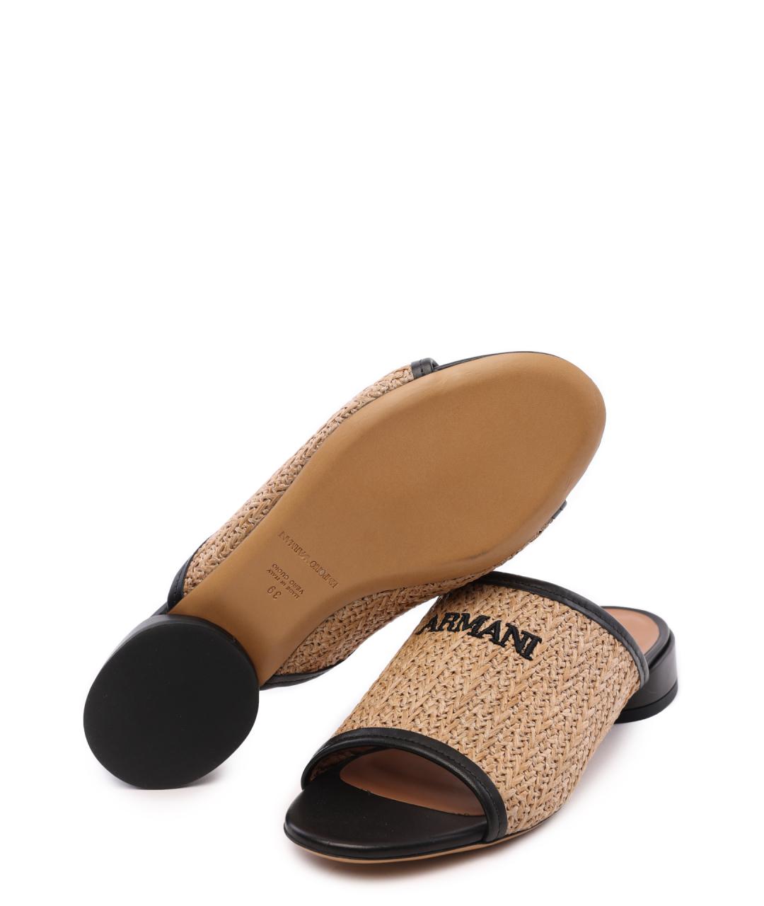 EMPORIO ARMANI Бежевые сабо, фото 4