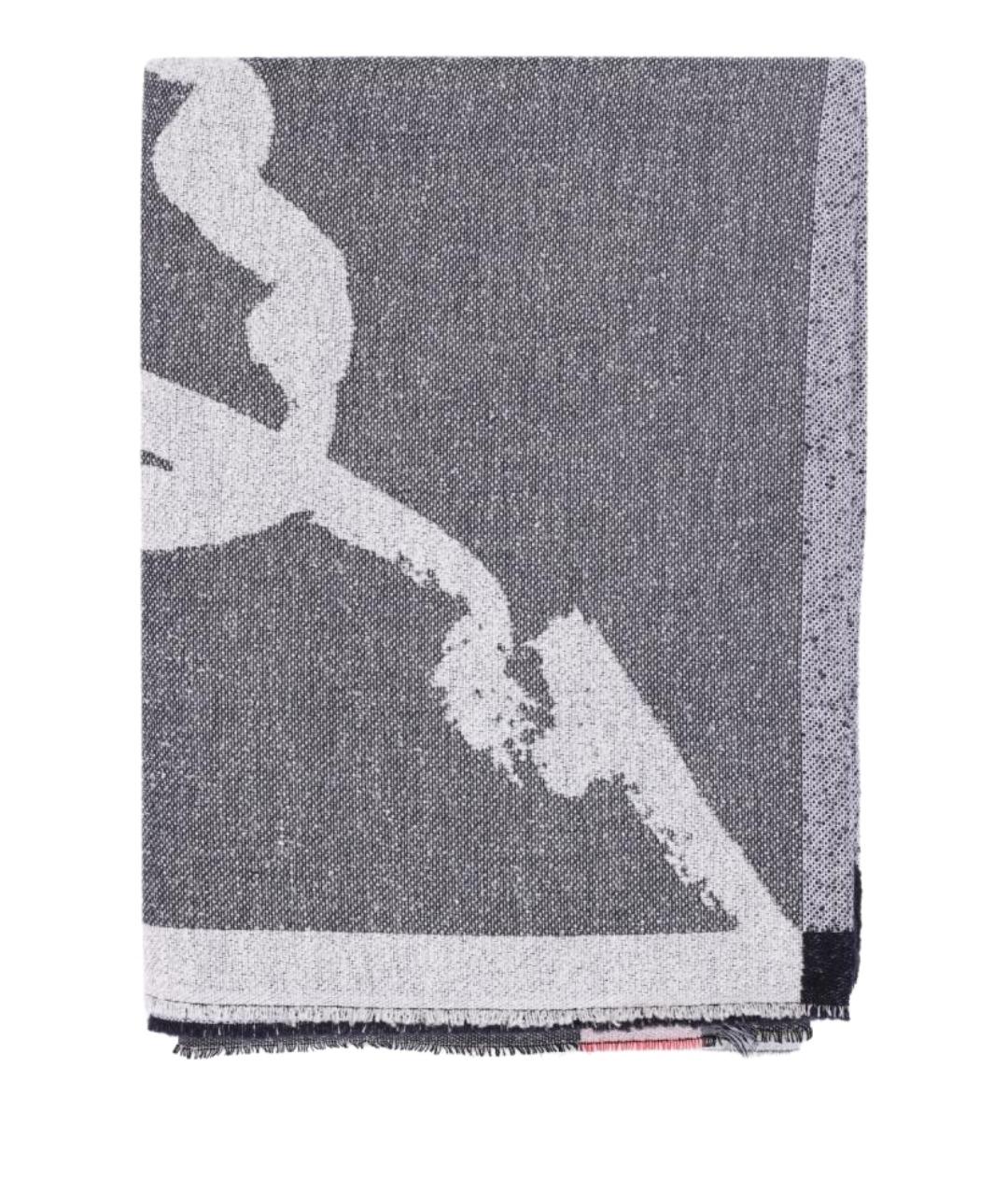 KENZO Серый шарф, фото 1
