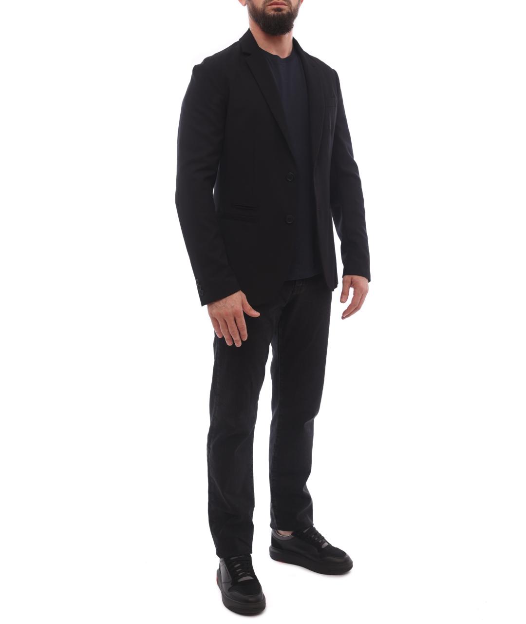 ARMANI EXCHANGE Черный полиэстеровый пиджак, фото 2