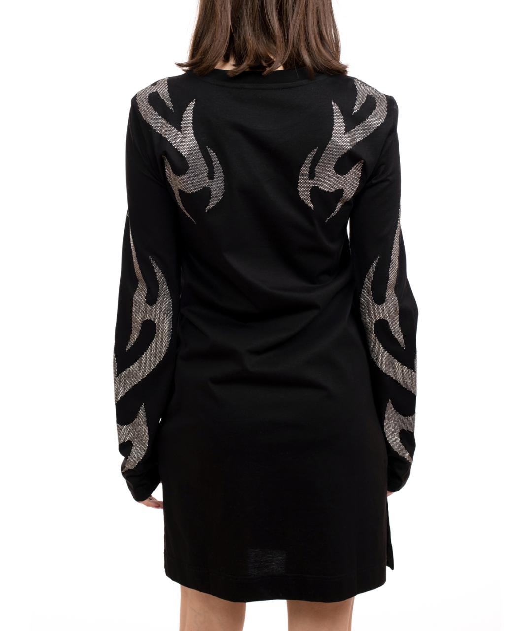 DIESEL Черное хлопковое повседневное платье, фото 4