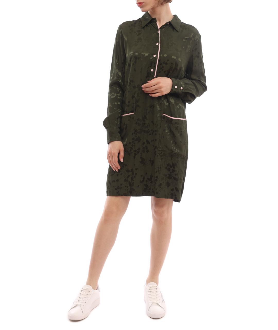 PINKO Зеленые повседневное платье, фото 1