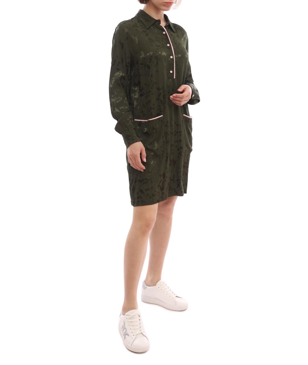 PINKO Зеленые повседневное платье, фото 5