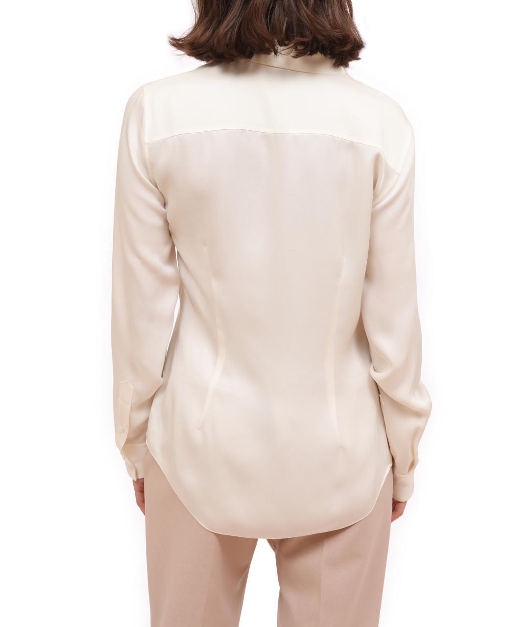 THEORY Белая шелковая блузы, фото 4