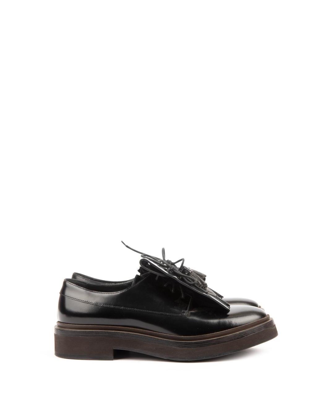 BRUNELLO CUCINELLI Черные кожаные ботинки, фото 5