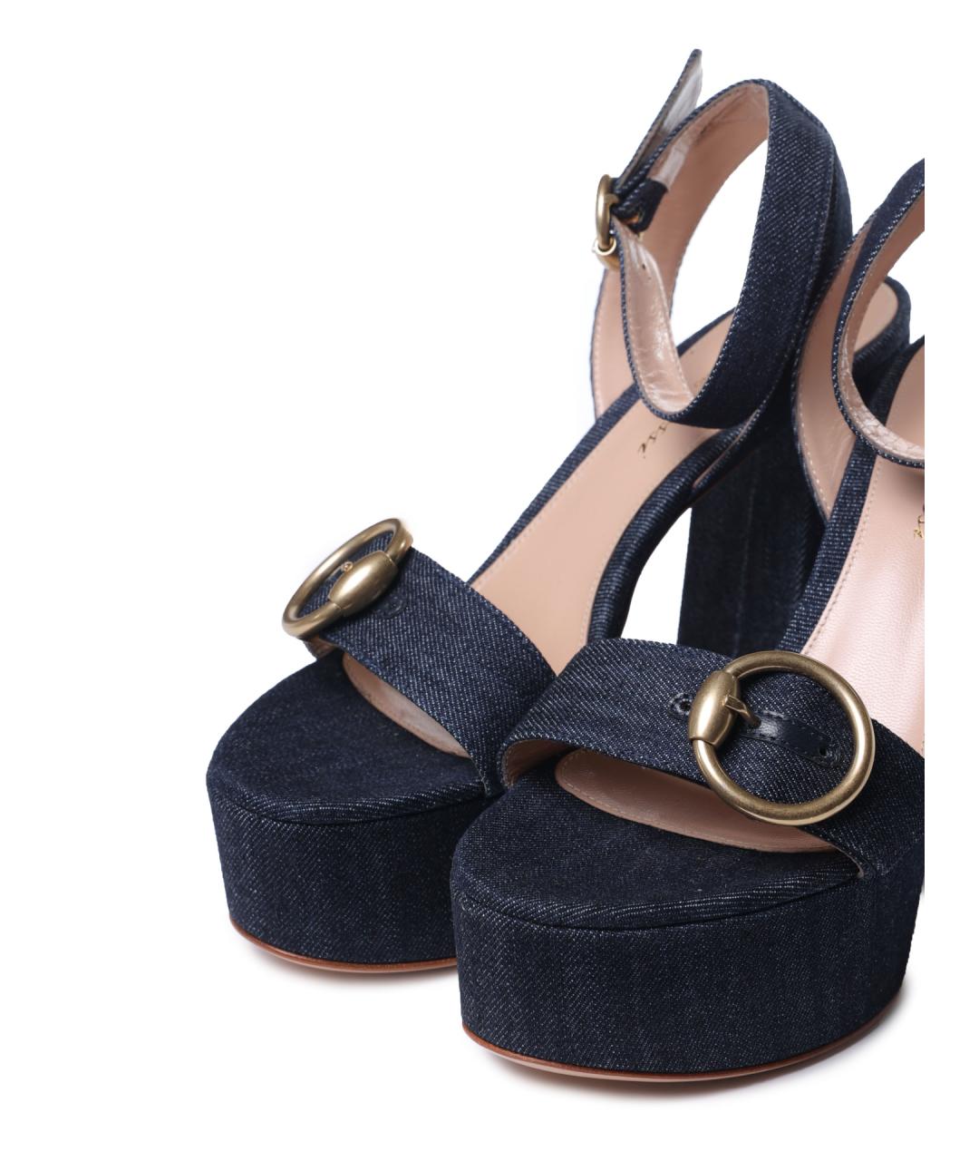 GIANVITO ROSSI Синие босоножки, фото 5