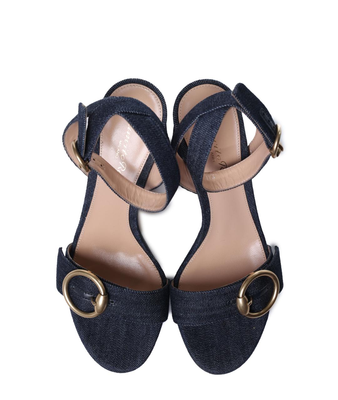 GIANVITO ROSSI Синие босоножки, фото 4