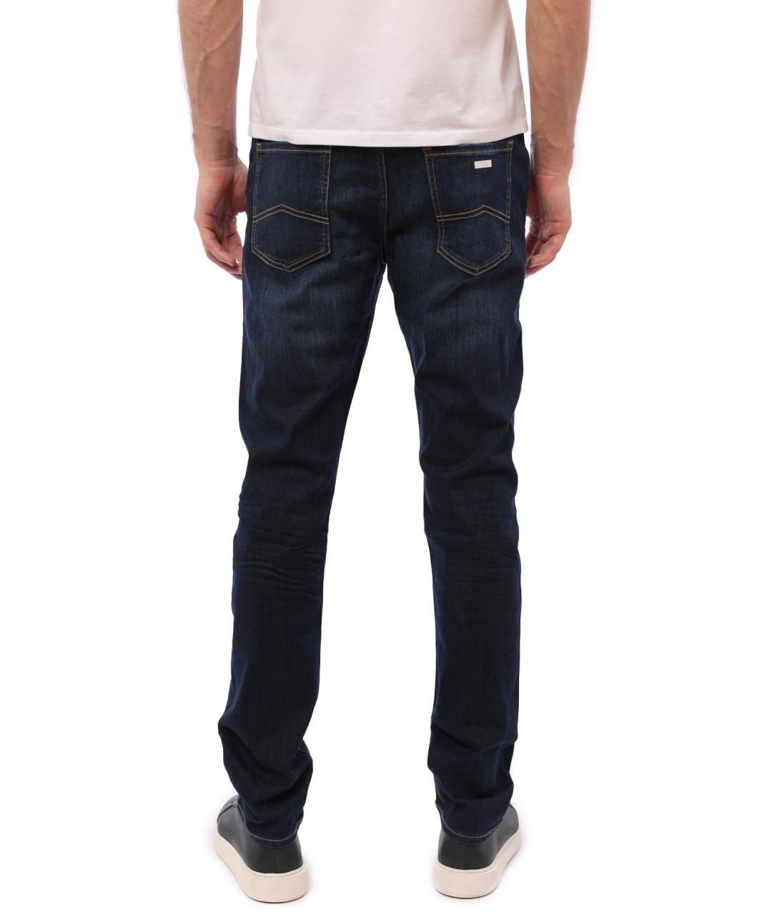 ARMANI EXCHANGE Синие хлопковые прямые джинсы, фото 2