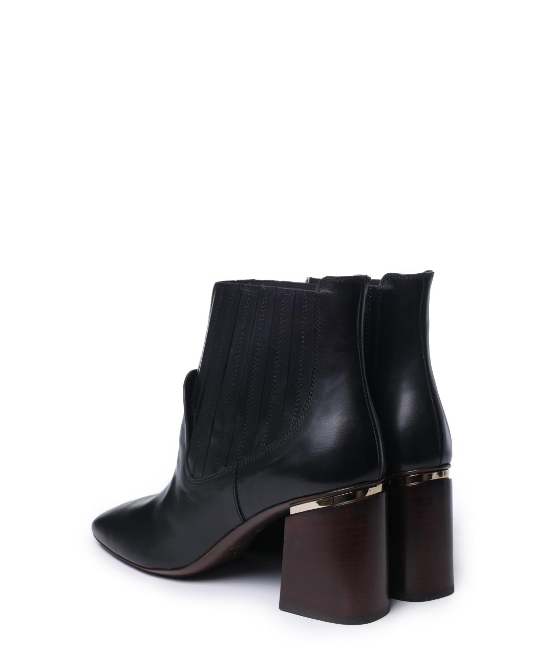 TOD'S Черные кожаные ботильоны, фото 3