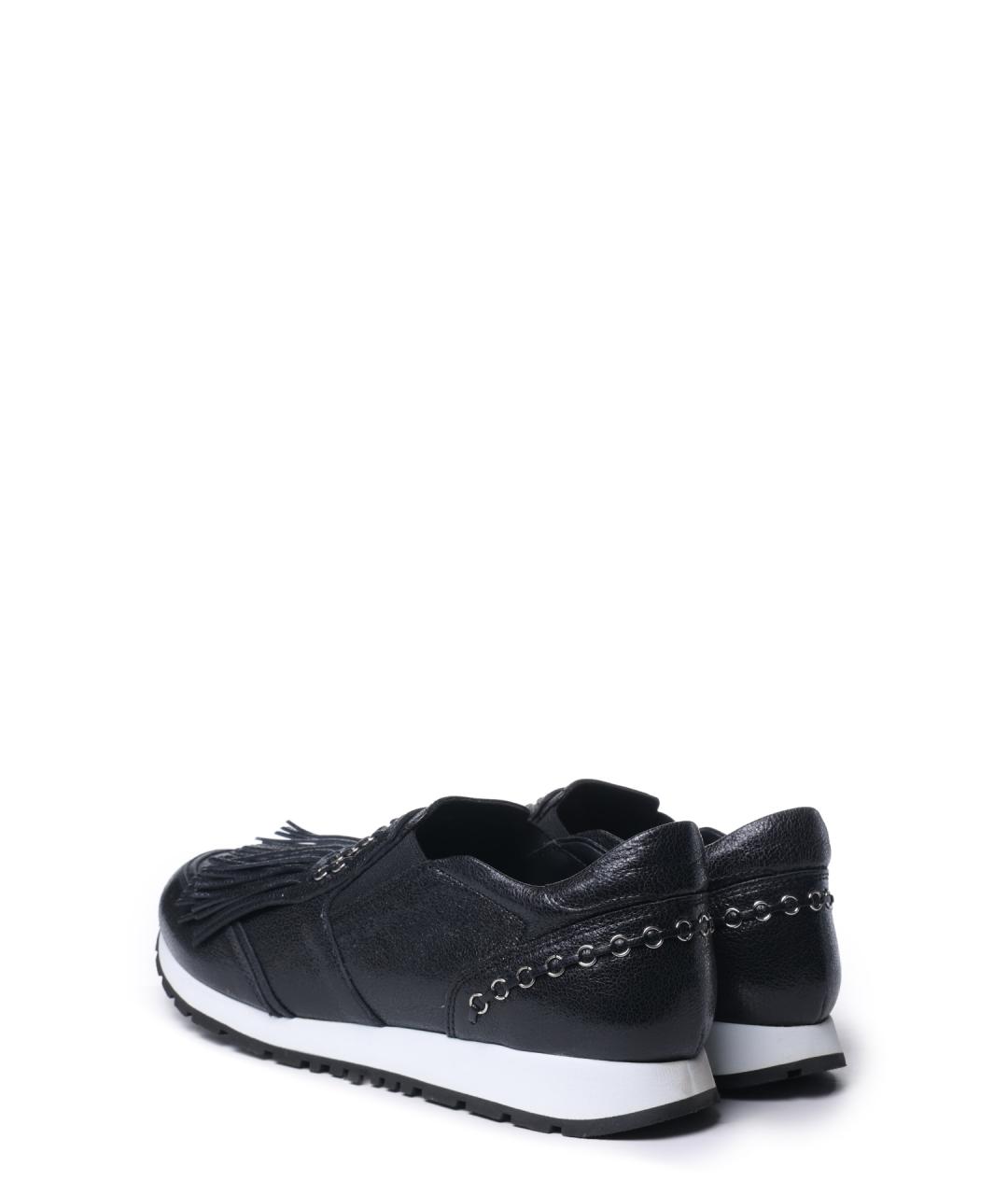 TOD'S Черные кожаные кроссовки, фото 3