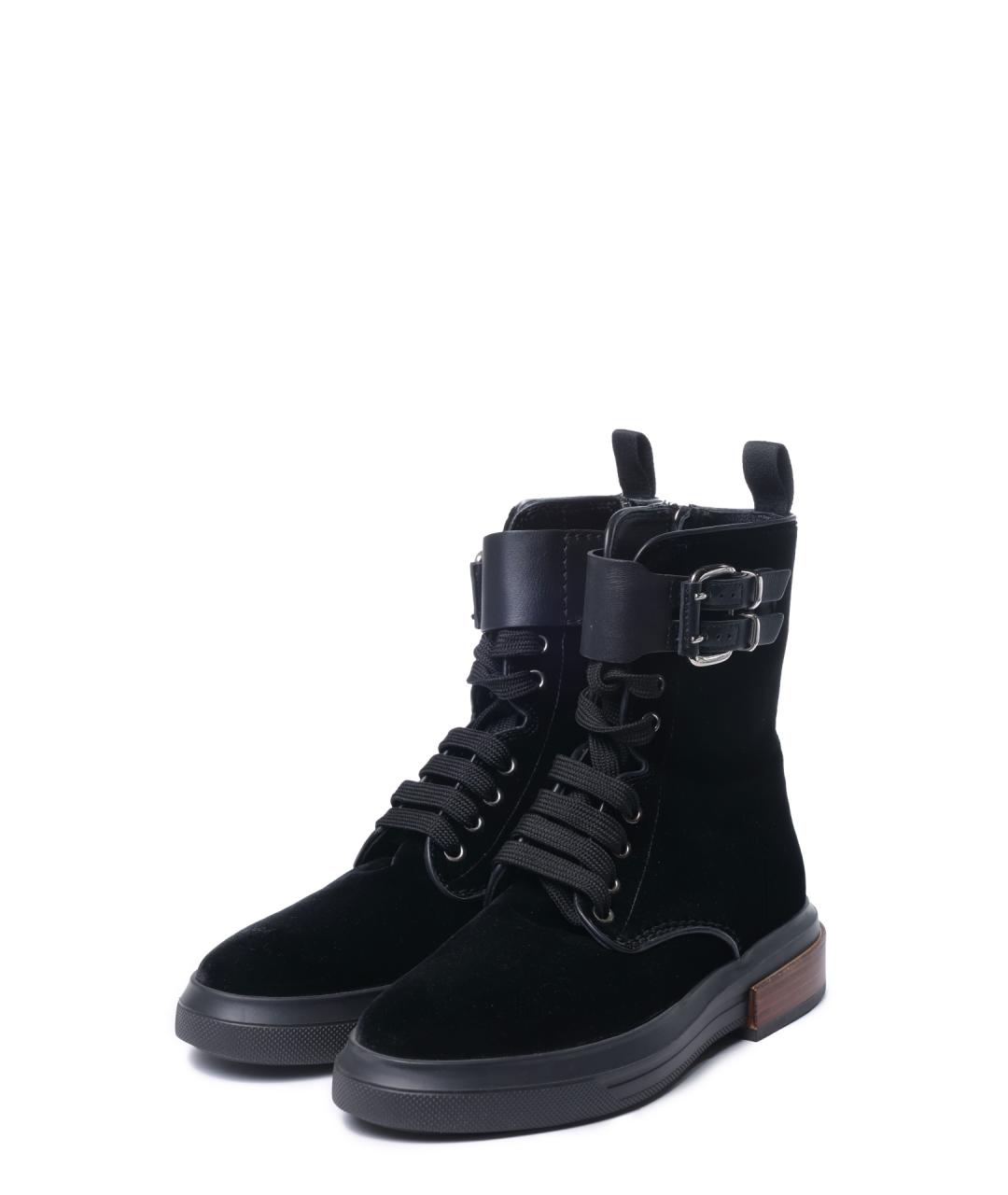 TOD'S Черные замшевые ботинки, фото 2