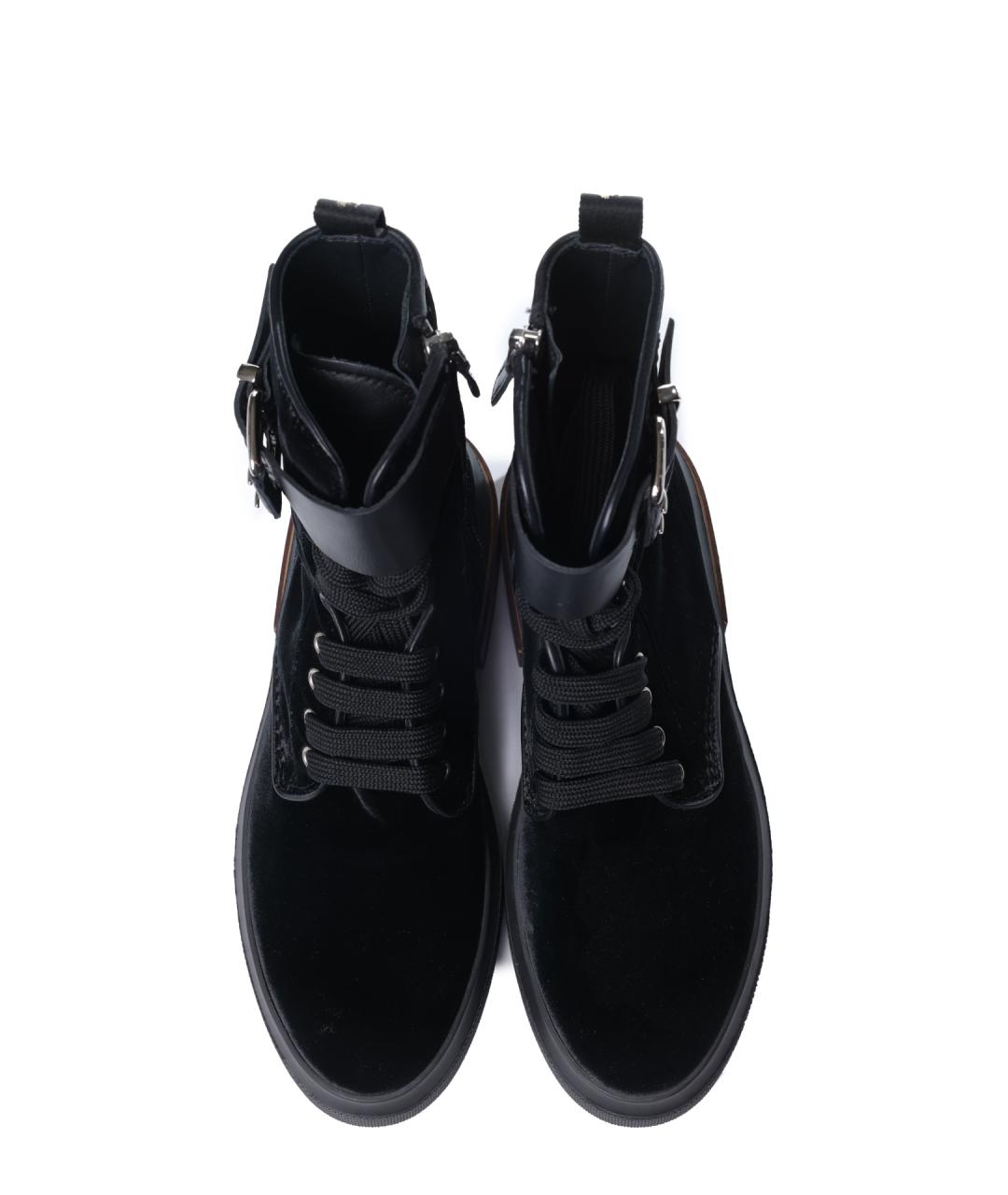 TOD'S Черные замшевые ботинки, фото 4
