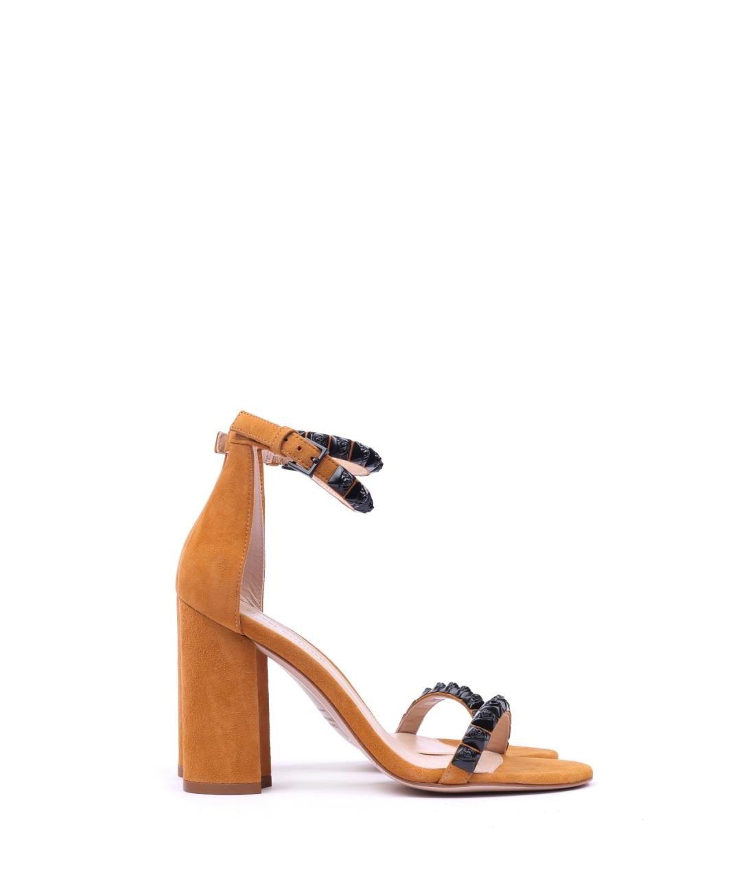 STUART WEITZMAN Коричневые замшевые босоножки, фото 5