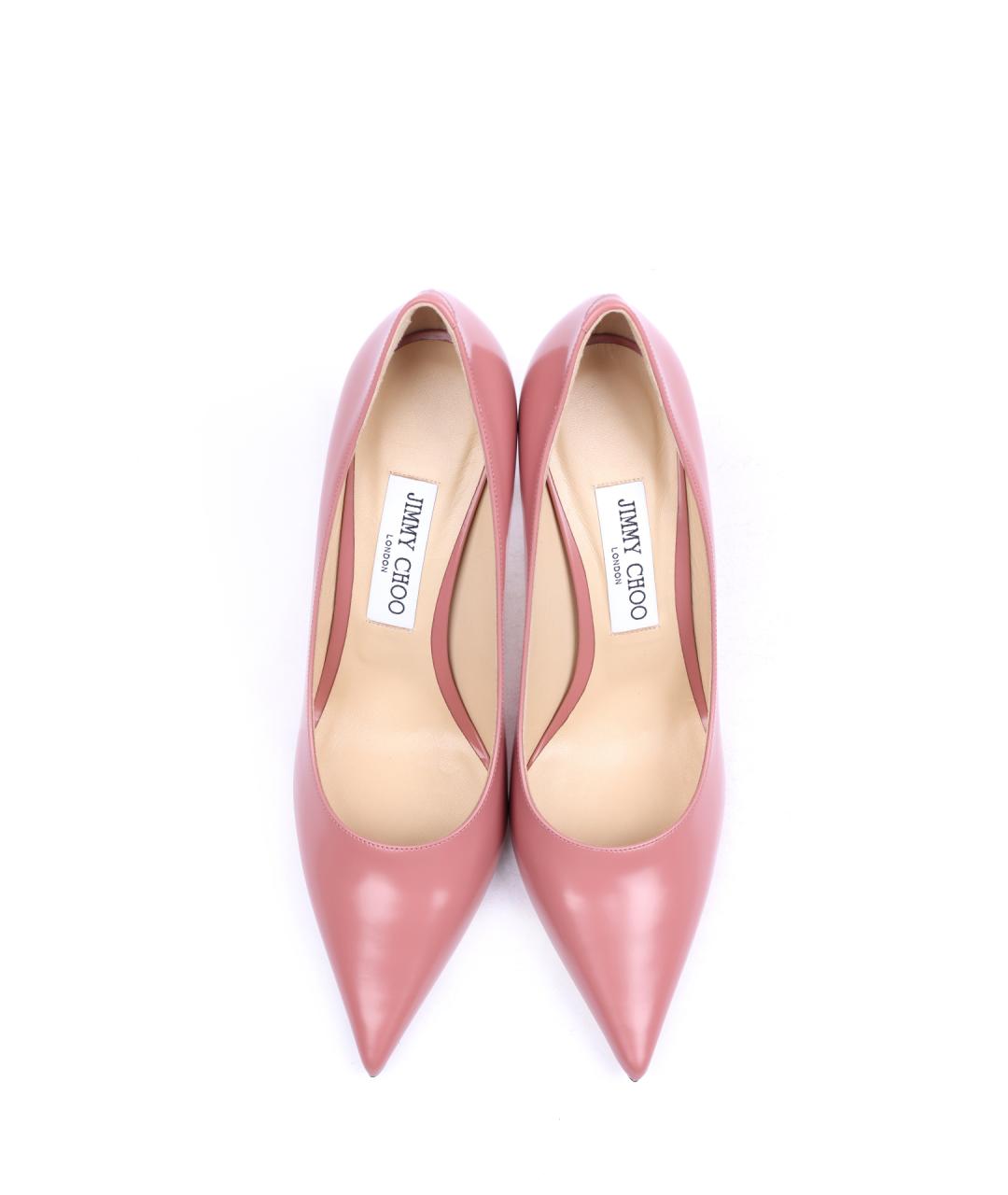 JIMMY CHOO Розовые кожаные туфли, фото 4